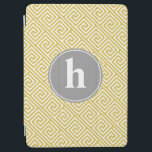 Monogramm des gelben und grauen griechischen Schlü iPad Air Hülle<br><div class="desc">Das stilvolle iPhone-Gehäuse zeichnet sich durch eine elegante und trendige griechische Key- oder Mander-Vektorgrafik aus und kann mit Ihrem Initial,  Monogramm,  Namen oder beliebigen Texten Ihrer Wahl personalisiert werden. Mehr Farben und Stile in unserem Shop erhältlich.</div>
