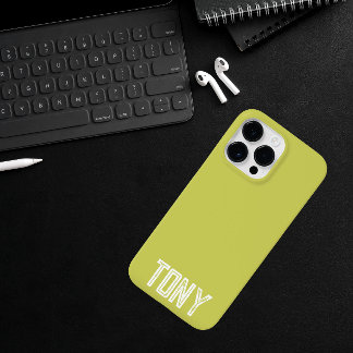 Monogramm des Gelbgrün-Individuellen Namens Case-Mate iPhone 14 Pro Max Hülle