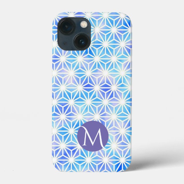 Monogramm des geometrischen Eisgitters Case-Mate iPhone Hülle (Rückseite)