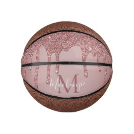 Monogramm des Gold Drilling-Glitzer der niedlichen Mini Basketball