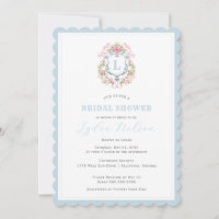 Monogramm des grandmillennialen Wappen | Bridal