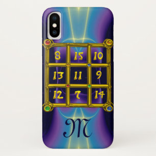 MONOGRAMM des MAGISCHEN QUADRAT-33 aquamarin, Case-Mate iPhone Hülle