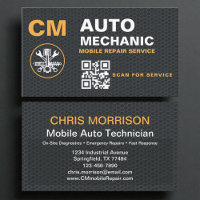 Monogramm des mechanischen QR-Auto