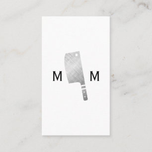 Monogramm des Metzgermessers Visitenkarte