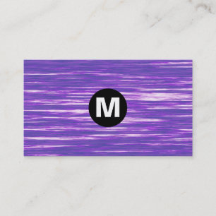 Monogramm des mittleren Punktes - Lila Interferenz Visitenkarte