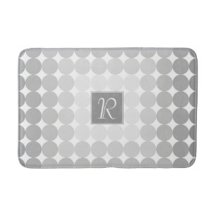 Monogramm des modernen grauen Kreises Badematte