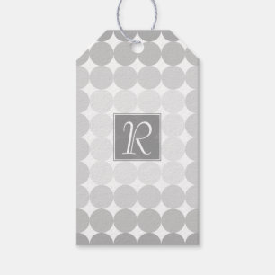 Monogramm des modernen grauen Kreises Geschenkanhänger