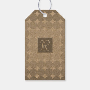 Monogramm des modernen grauen Kreises Geschenkanhänger
