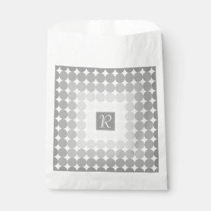Monogramm des modernen grauen Kreises Geschenktütchen