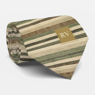 Monogramm des modernen Strip Earth Tone Krawatte