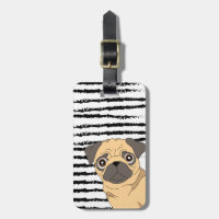 Monogramm des Musters des niedlichen Mops