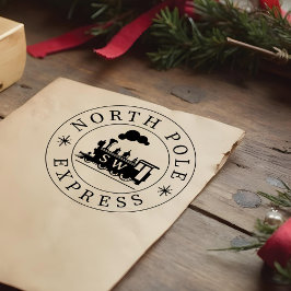 Monogramm des Nordpol-Express-Weihnachtszugs Gummistempel