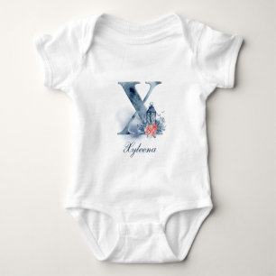 Monogramm des personalisierten Individuellen Namen Baby Strampler