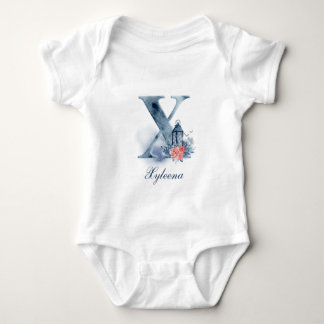 Monogramm des personalisierten Individuellen Namen Baby Strampler