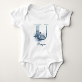 Monogramm des personalisierten Individuellen Namen Baby Strampler
