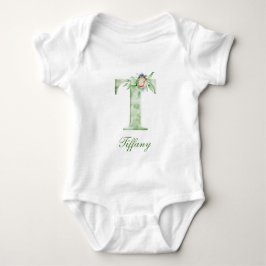 Monogramm des personalisierten Individuellen Namen Baby Strampler