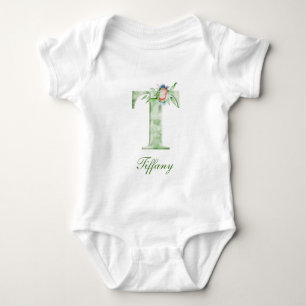 Monogramm des personalisierten Individuellen Namen Baby Strampler