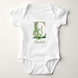 Monogramm des personalisierten Individuellen Namen Baby Strampler