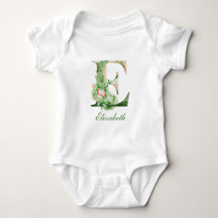 Monogramm des personalisierten Individuellen Namen Baby Strampler