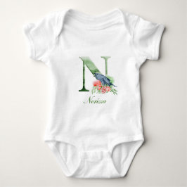 Monogramm des personalisierten Individuellen Namen Baby Strampler