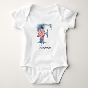 Monogramm des personalisierten Individuellen Namen Baby Strampler
