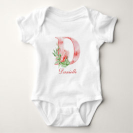 Monogramm des personalisierten Individuellen Namen Baby Strampler