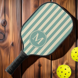 Monogramm des Polo Striping Aqua Reef aus der Mitt Pickleball Schläger