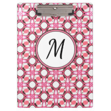 Monogramm des rosa weißen Kreises Geometrisches Mu