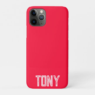 Monogramm des roten Individuellen Namens mit feste Case-Mate iPhone Hülle