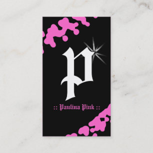 MONOGRAMM des SCHIMMER-311-PINK Visitenkarte