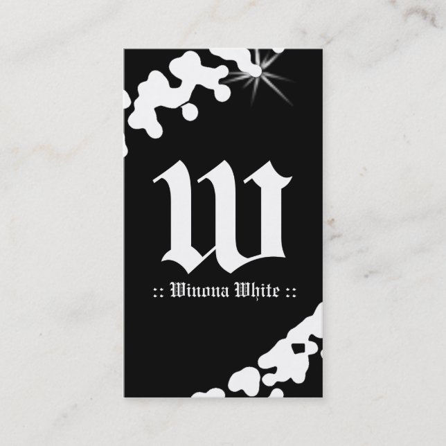 MONOGRAMM des SCHIMMER-311-WHITE Visitenkarte (Vorderseite)