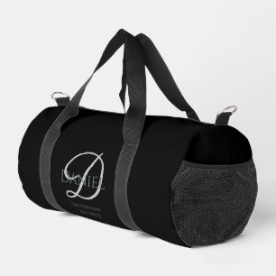 Monogramm des Schwarzen Trauzeugen Duffle Bag