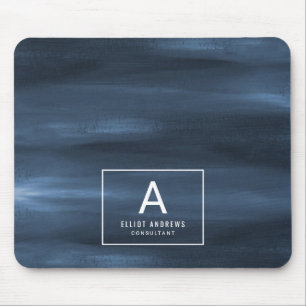 Monogramm des See-Hafen-tiefes Aquarell-  Mousepad