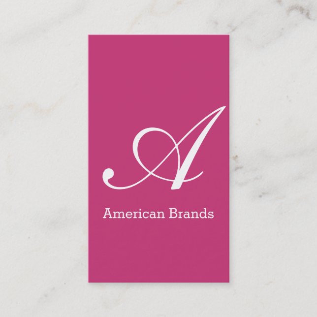 Monogramm des seriellen Typs (Änderung 3) Visitenkarte (Vorderseite)