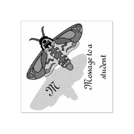 Monogramm des Totenkopfes Gummistempel