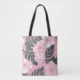 Monogramm des tropischen Hibiskus