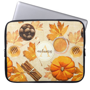 Monogramm des Vintagen Lichts der Wasserfarbe Laptopschutzhülle