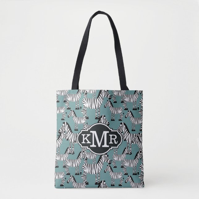Monogramm des Zebra-Muster-| (Vorderseite)