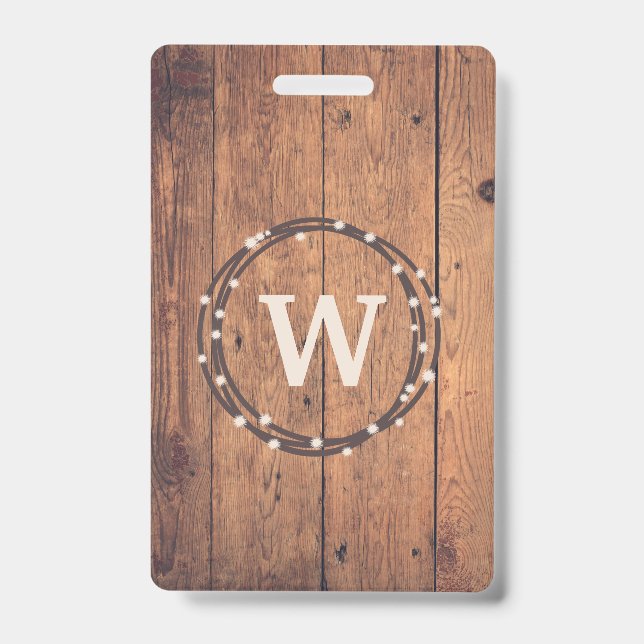 Monogramm-Design Ausweis (Vorderseite)