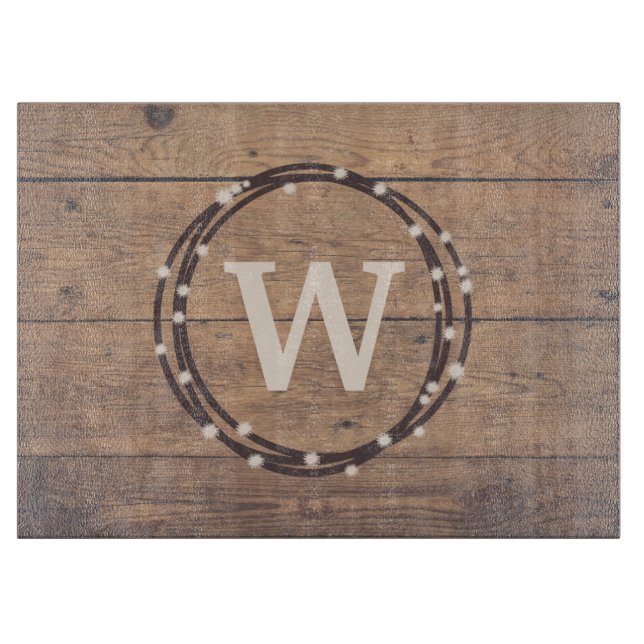 Monogramm-Design Schneidebrett (Vorderseite)