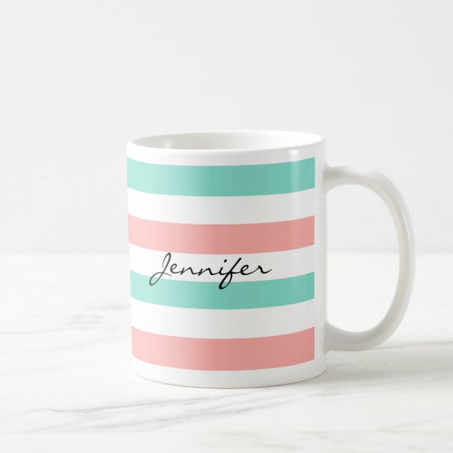 Monogramm-Designer-Kaffeetasse Tasse (Rechts)