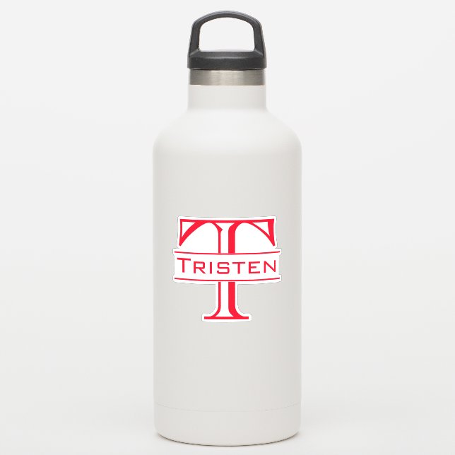 Monogramm Die Custom Personalisiert Aufkleber schn (Wassserflasche)