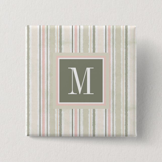 Monogramm | die Freude dem Aquarell an des Weiß-| Button (Vorderseite)