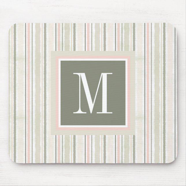 Monogramm | die Freude dem Aquarell an des Weiß-| Mousepad (Vorne)