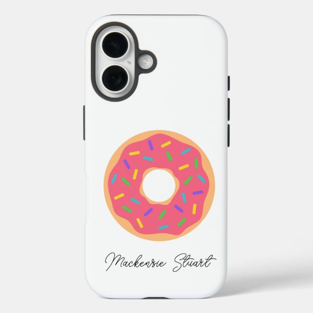 Monogramm Donut Pink Niedlich Case-Mate iPhone Hülle (Rückseite)