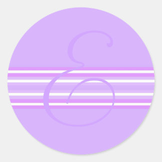 Monogramm E-Aufkleber Runder Aufkleber