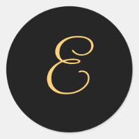 Monogramm E, goldfarbenes anfängliches E auf schwa