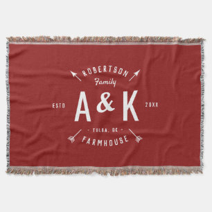 Monogramm Editierbare Farben Decke