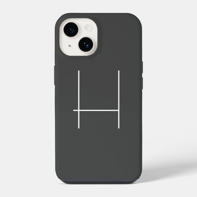 Monogramm Eigener Name Initial Modern Minimalistis iPhone Hülle (Rückseite)