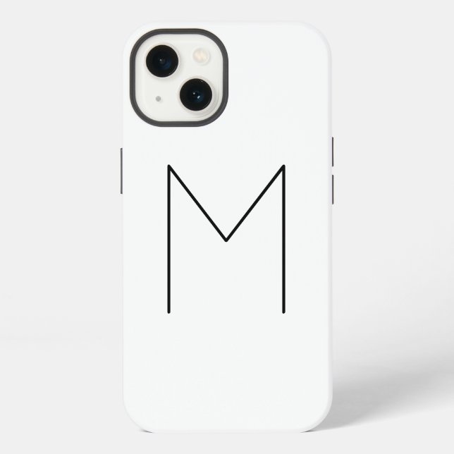 Monogramm Eigener Name Initial Modern Schlicht Min iPhone Hülle (Rückseite)